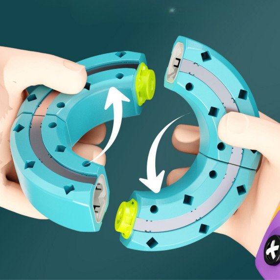WOOPIE Magnetinis Traukinių Kelio Konstrukcijos Rinkinys su Priėjimo Efektu 38 vnt.