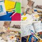 WOOPIE Vandens tapybos kilimėlis kūrybiniui rinkiniui su priedais