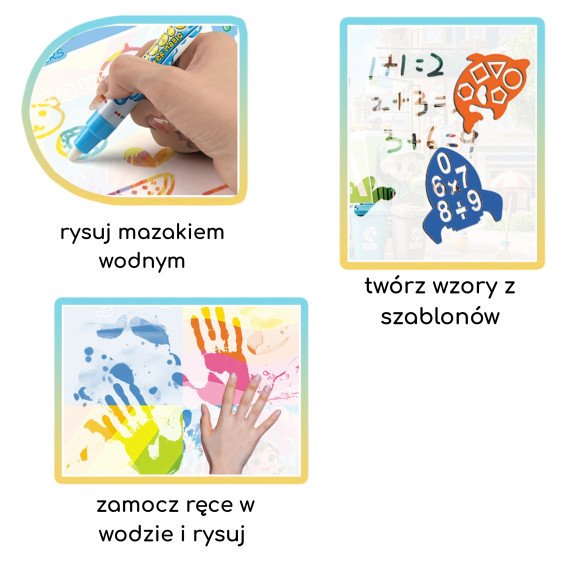 WOOPIE Vandens Tapybos Kilimas vaikams su dinozaurais + Priedai