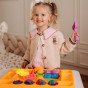 WOOPIE Kinetic Sand 1.2 kg XL ZOO stalas su formomis rinkinys