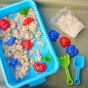 WOOPIE Kinetic Sand Magic vandeniui 18 dalų rinkinys su dėžute