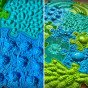 WOOPIE Jutiklinis Kilimėlis Ortopedinis Puzzle 11 Dalys - Mėlyna/Žalia