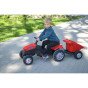 WOOPIE ūkininkas GoTrac MAXI pedalų traktorius su tyliais ratlankiais puspriekabėje