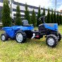 WOOPIE Pėdomis Vairuojamas Traktorius Farmer GoTrac MAXI PLUS su Puspriekabės mėlynomis Tyliais Ratais