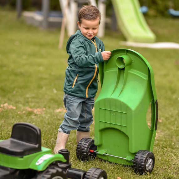 WOOPIE Didelis PowerTrac Pėdų Traktorius su XXL Puspriekabės