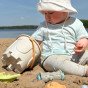 WOOPIE GREEN Smėlio žaidimų rinkinys su kibiru ir mašina, 10 vnt. BIODEGRADUOTINIS ORGANINIS MEDŽIAGAS