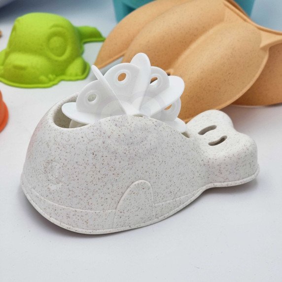 WOOPIE GREEN Smėlio kibiras rinkinys 8 vnt. BIOGDNĖŽŲ ORGANINIŲ MATERIALES
