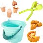 WOOPIE Smėlio rinkinys FUN ICE CREAM 2-in-1 Ledų gamybos įrenginys Śniežek 15 vnt.