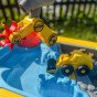 WOOPIE Vandens lenta 2 in 1 Smėlio dėžė Statybos aikštė + 4 Automobiliai 12 vnt.