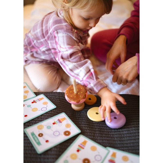 WOOPIE GREEN Medinis ledų kremo Montessori galvosūkis Iš gamyklų 12 dalių FSC