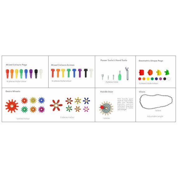 MASTERKIDZ Medinis mokomasis stalas + STEM SIENOS PAPUOŠALAI + 563 Blokai