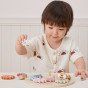 VIGA PolarB mediniai įvairiaspalviai Montessori ratai