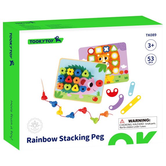 TOOKY TOY Daugiafunkcinė Lentos Rinkinys Su Spalvotais Varžtais Mokomosios Formos