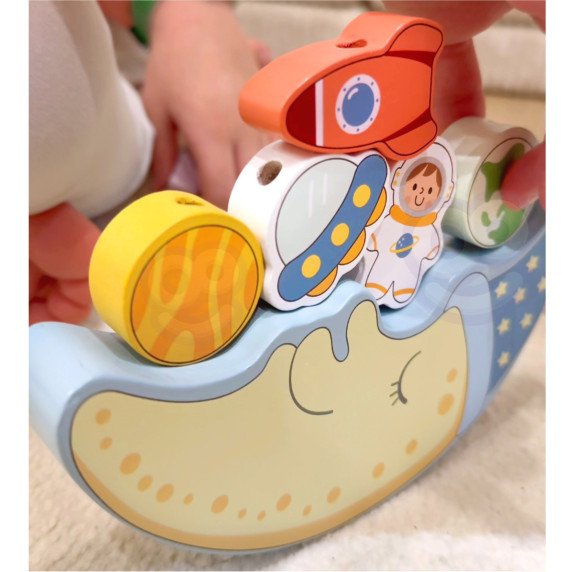 TOOKY TOY Kosminė Miego Mėnulis Balansavimo Medinis Įsimetimo Montesorio Kosmosas