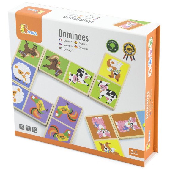 ŪKIO GYVŪNAI Medinis domino žaidimas