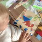 TOOKY TOY Tangram galvosūkis vaikams, mokantis figūrų formų formų 18 vnt.