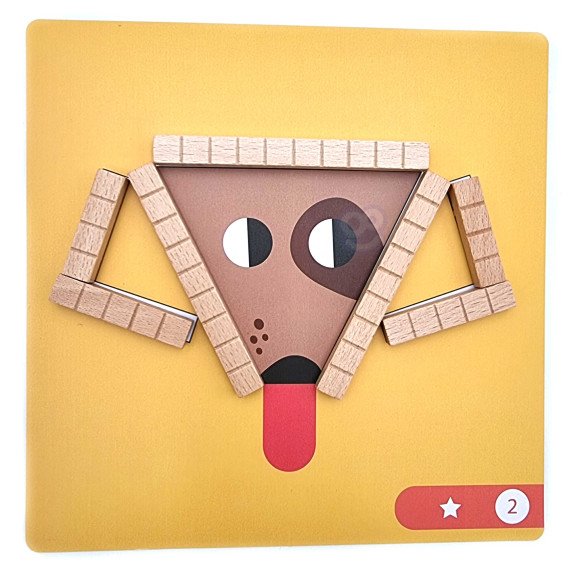 TOOKY TOY Mįslės Loginio Žaidimo Mįslės Magnetinės Kokybinės Plokštelės Vaikams 49 vnt.