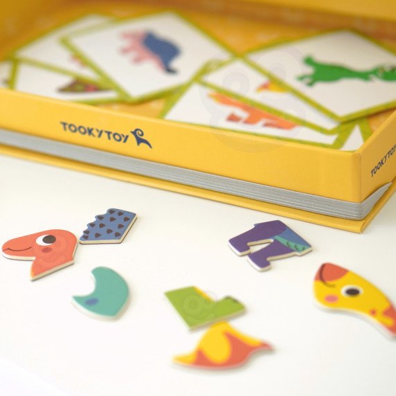 TOOKY TOY Magnetinis Puzzle Dinozaurų Puzzle