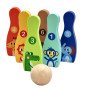 TOOKY TOY Mediniai boulingo kamuoliukai vaikams 6 vnt. + Kamuoliukas