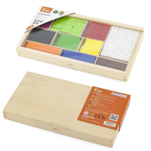 VIGA mediniai mokomieji lazdelės matematiniai Cuisenaire blokai