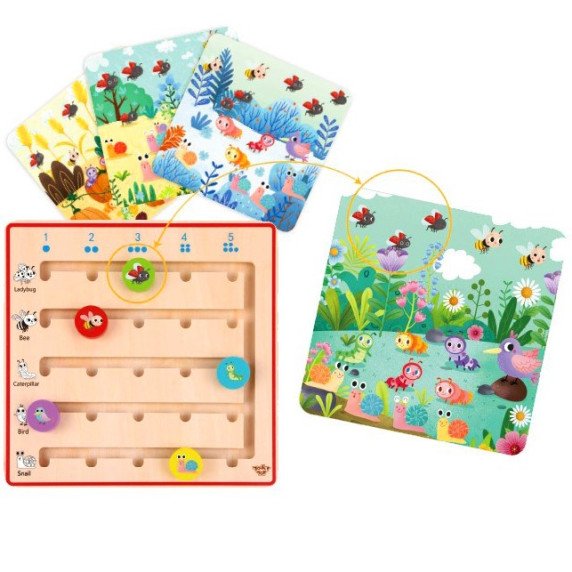 TOOKY TOY Medinis skaičiavimo gyvūnų mokymo žaidimas