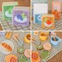 TOOKY TOY Pikniko rinkinys maisto pjaustytuvu su velkru Pusryčių rinkinys