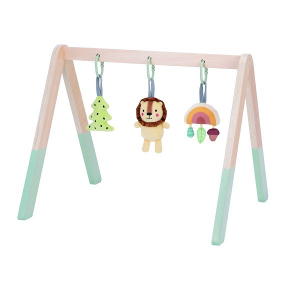 TOOKY TOY Kūdikio gimnastikos stovas su 3 minkštutėmis pakabučių