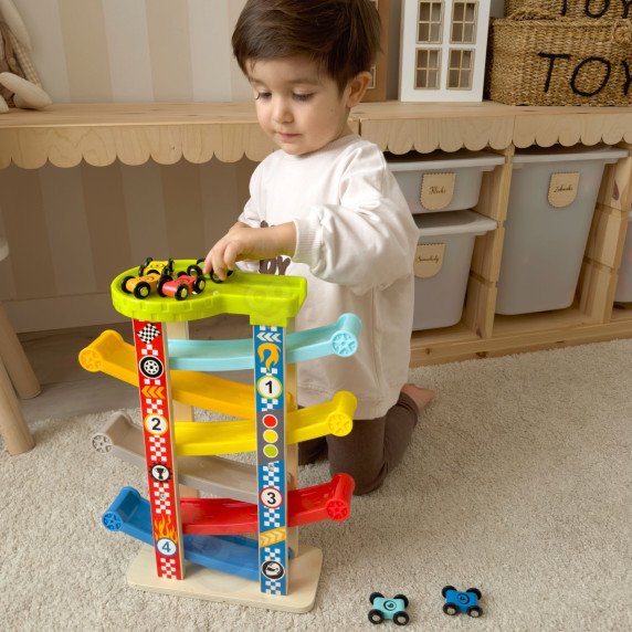 TOOKY TOY Spalvingas Slidinėjimo Keliukas Automobiliams
