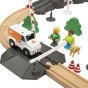 Tooky Toy Medinis Elektrinis Traukinys Gaisrinės Gelbėjimo Pareigūnų Garso Efektai 70 vnt. FSC