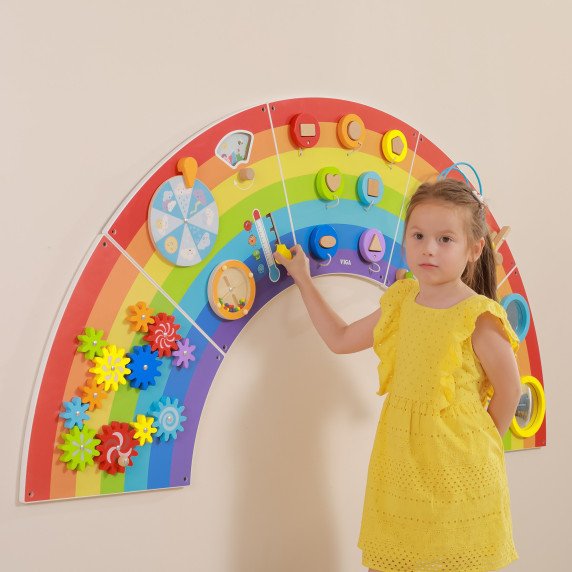VIGA Medinis jutiklinio- manipuliavimo lenta EDU Rainbow FSC Sertifikatas