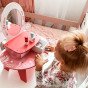 TOOKY TOY Rožinis medinis makiažo staliukas su veidrodžiu
