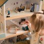 TOOKY TOY Didelis medinis lėlių namas + FSC figūrėlės