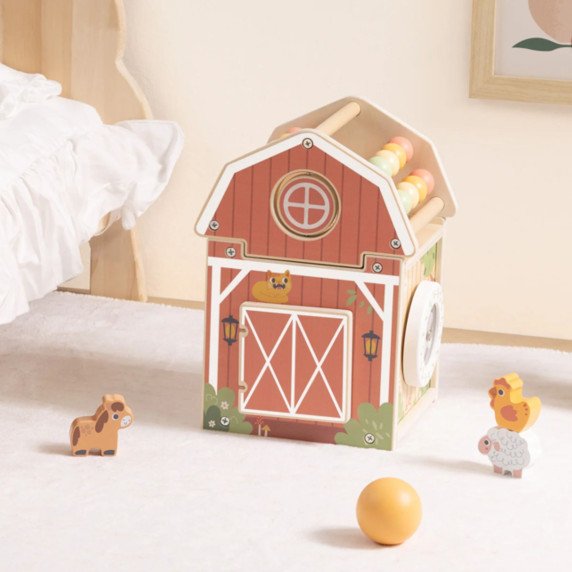 TOOKY TOY Medinis ūkininkijos ūkis veiklos rūšiaviklis Montessori skečiui