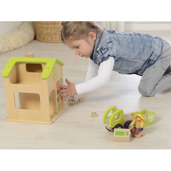 MASTERKIDZ Šiukšlių rūšiavimo ir perdirbimo stotis iš medžio modelis