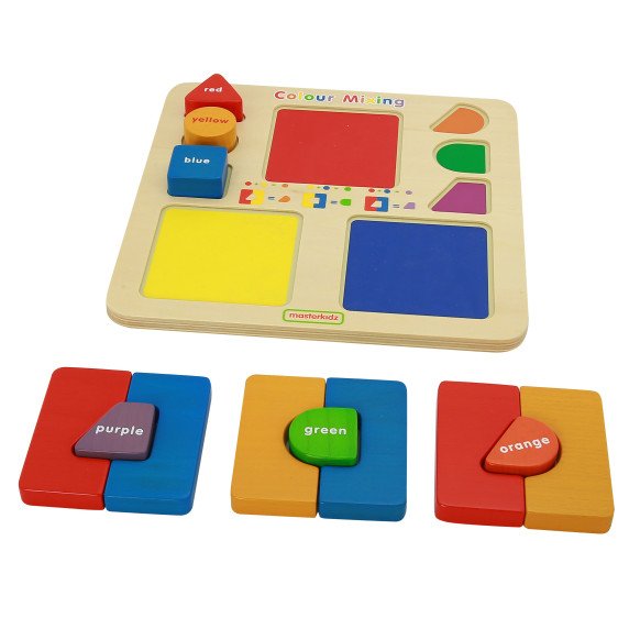 MASTERKIDZ Edukacinė lentyna išmanusis dėlionės rodymas mišrių spalvų Montessori metodu