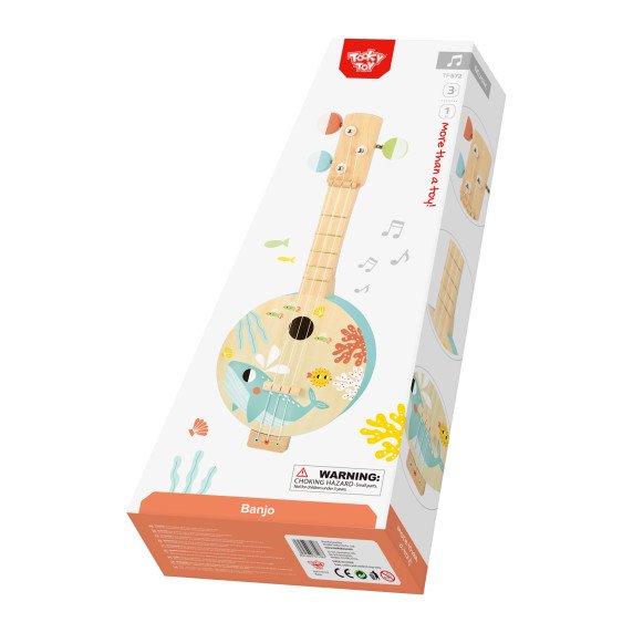 TOOKY TOY medinis bandžas mokymosi žaidimas vaikams su jūros tema