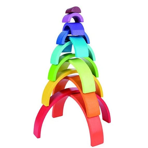 TOOKY TOY Medinis galvosūkis Montessori Vaivorykštė