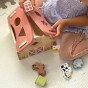 TOOKY TOY Ūkio Medžio gyvūnų formų rūšiavimo žaislas