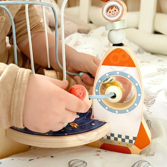 TOOKY TOY Medinis Raketos variklio kilpa labirintas