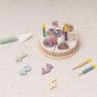 TOOKY TOY Medinis gimtadienio tortas supjaustomas su lipniu velklu