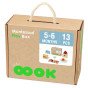 TOOKY žaislų dėžė XXL Montessori Edukacinė 6in1 pojūčių dėžė 5-6 mėnesiai