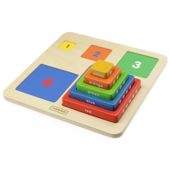 MASTERKIDZ Medinis piramidės mokomasis skaičiavimo ir spalvų Montessori užsakymas