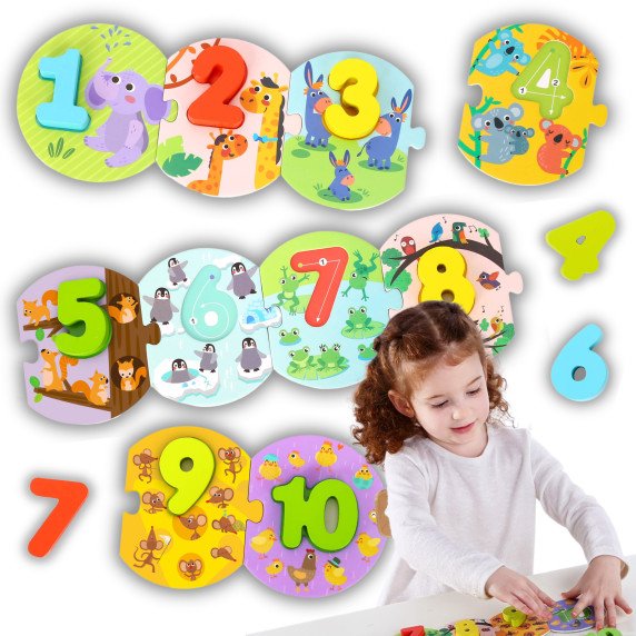 TOOKY TOY Mokomasis galvosūkis Montesorio skaičiavimo mokymas