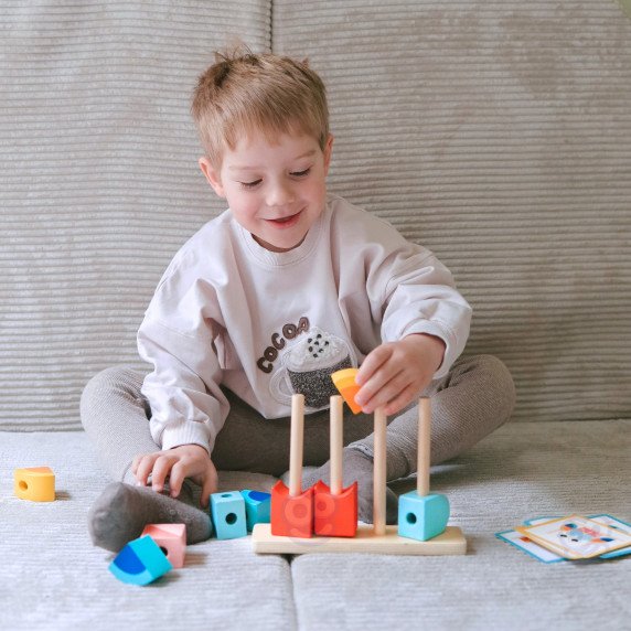 TOOKY TOY Kūrybinis medinis 3D kosmoso blokų krabas