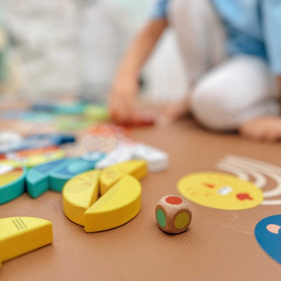 TOOKY TOY Įgūdžių žaidimas Su gyvūnų blokais FSC sertifikuoti