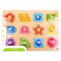 TOOKY TOY Galvosūkiai Montessori formų mokymo galvosūkiai su smeigėliais
