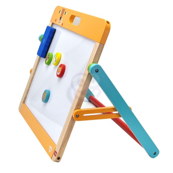 TOOKY TOY Edukacinė 2-iN-1 Magnetinė Skiltė Vaikams Magnetai Kempine 6 vnt.