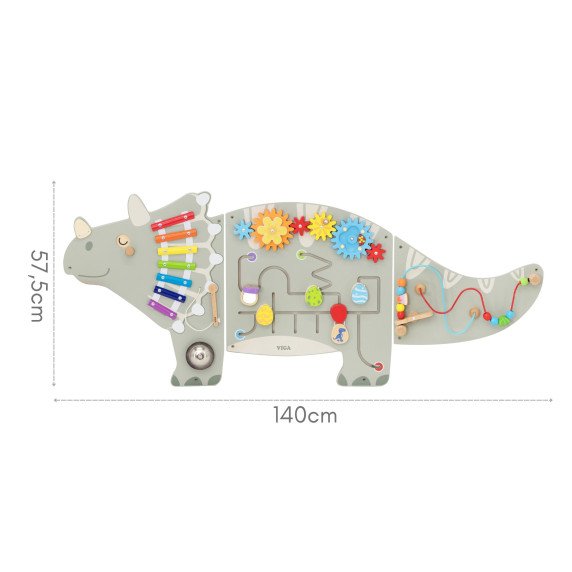 VIGA Triceratops Dinosaur Activity Wall Panel 18 m+