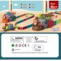 WOOPIE interaktyvus spalvingas dominų traukinys