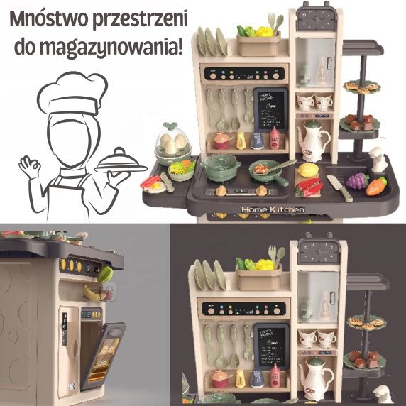 WOOPIE interaktyvūs virtuvės rinkiniai su garų kriaukle ir vandens cirkuliacijos efektais, 88 vnt.
